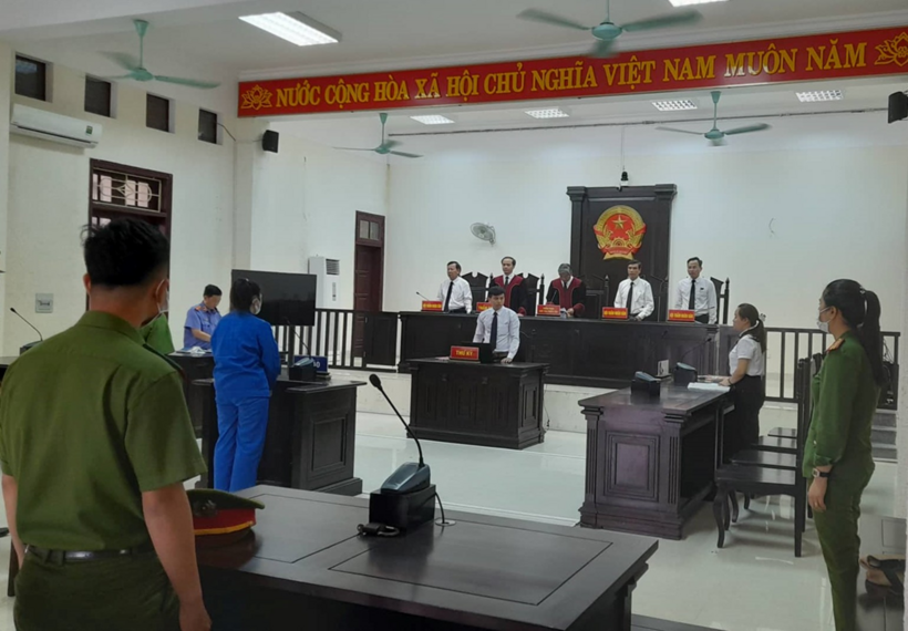 Phiên tòa xét xử bị cáo My. Ảnh: Người lao động