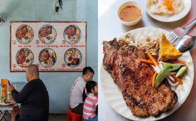Quán cơm tấm được mệnh danh là nơi có "miếng sườn lớn nhất Sài Gòn". (Ảnh: Michelin)