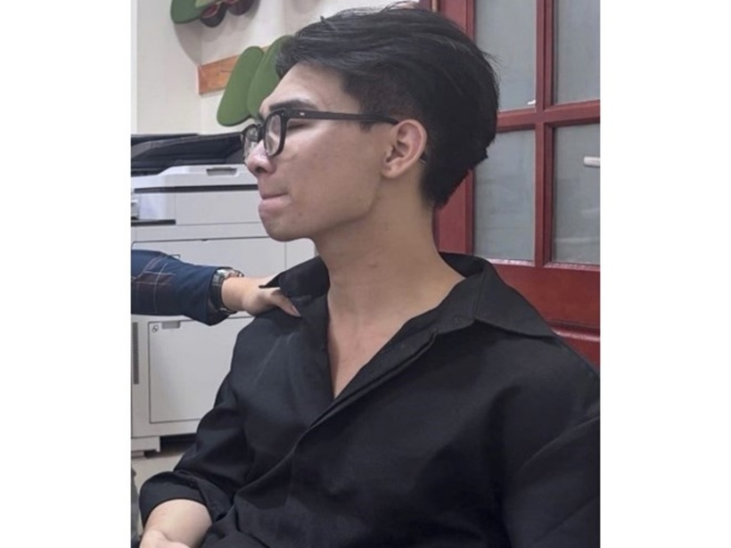 Đối tượng Đỗ Thế Cường bị bắt giữ để điều tra về hành vi cướp tài sản. Ảnh: Công an Hà Nội