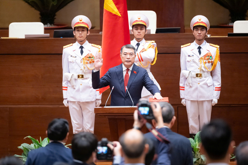 Thủ tướng Chính phủ Lê Minh Hưng tuyên thệ nhậm chức (Ảnh: Media Quốc hội).