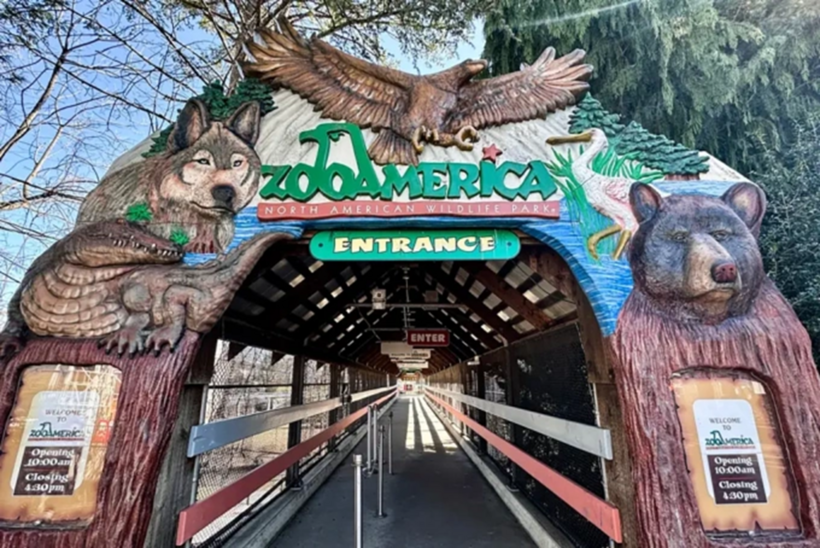 Lối vào vườn thú ZooAmerica ở Pennsylvania. Ảnh: ZooAmerica/Instagram
