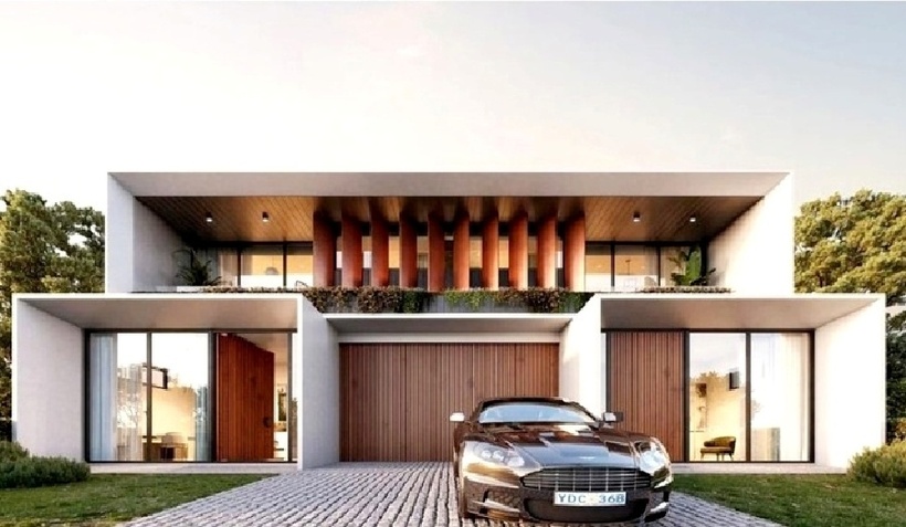 Mẫu biệt thự song lập 2 tầng thường được thiết kế với phong cách sang trọng và hiện đại, sử dụng những vật liệu cao cấp và bền. Thiết kế sang trọng cũng mang lại một cái nhìn đẹp mắt và gây ấn tượng cho người đi ngang qua. (Ảnh: Vinavic)