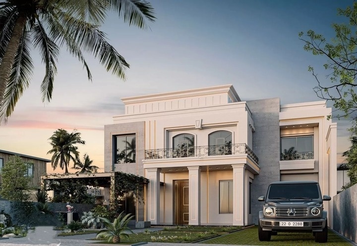 Mẫu nhà mặt tiền 12m, sâu 6m được thiết kế đơn giản nhưng vẫn sang trọng, bắt mắt. (Ảnh: Vinavic)