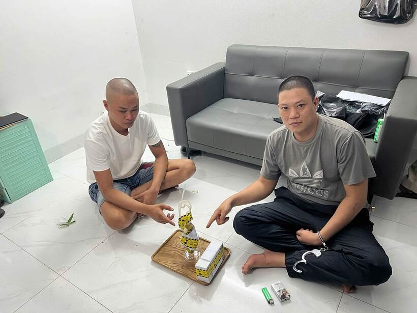Đối tượng Nguyễn Công Tú Anh và Vũ Mạnh Trung. Ảnh: Công an Hà Nội