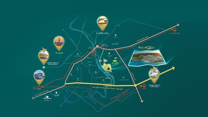 Aqua City nằm tại tâm điểm kết nối liên vùng