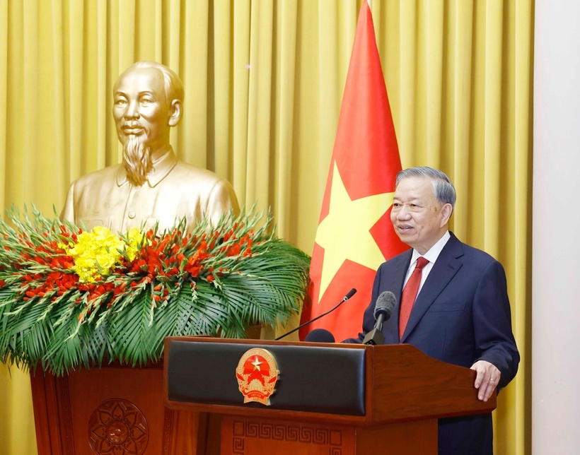 Tổng Bí thư, Chủ tịch nước Tô Lâm phát biểu tại buổi lễ (Ảnh: TTXVN).