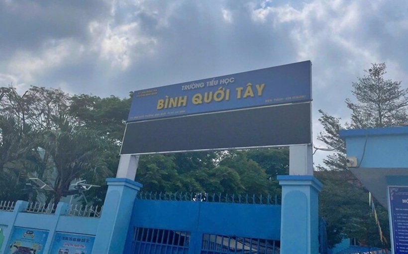 Trường Tiểu học Bình Quới Tây. Ảnh: VTC News