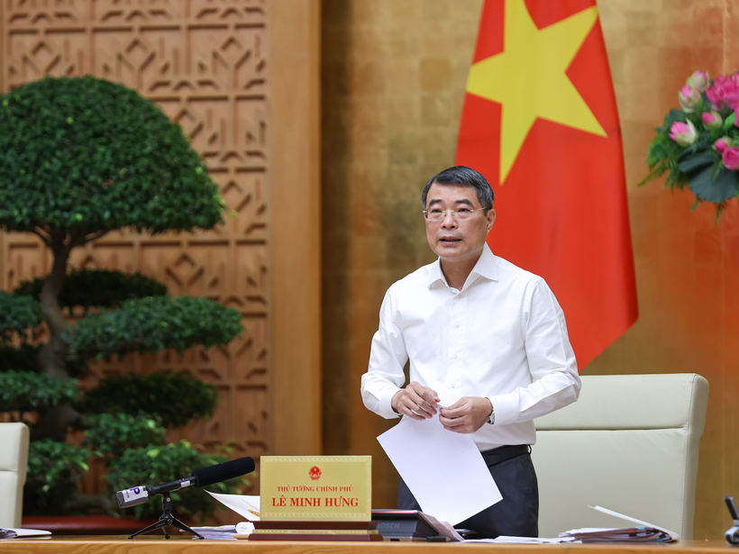 Thủ tướng Chính phủ Lê Minh Hưng phát biểu tại cuộc họp (Ảnh: VGP).