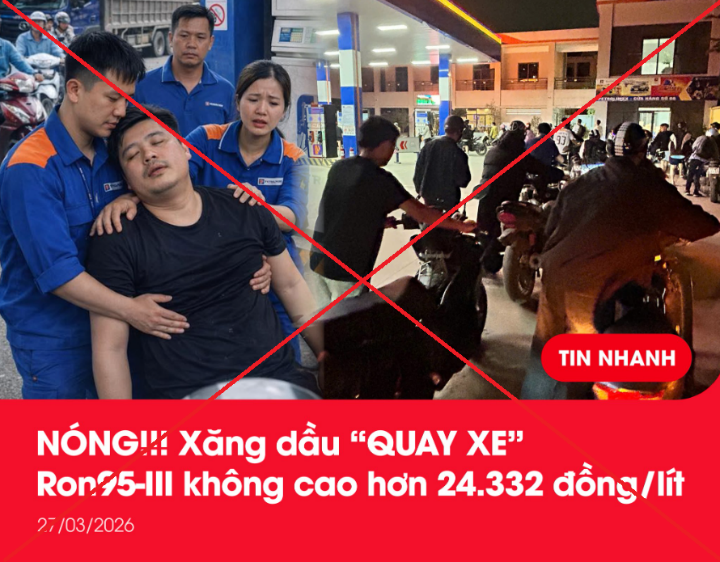 Nội dung đăng tải sai sự thật.