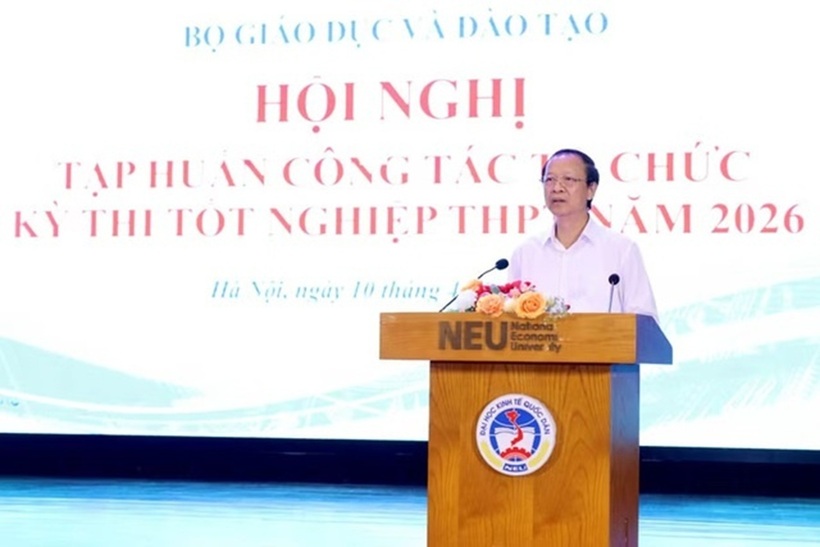 Thứ trưởng Thường trực Phạm Ngọc Thưởng - Trưởng Ban Chỉ đạo thi cấp quốc gia Kỳ thi tốt nghiệp THPT năm 2026. (Ảnh: Nguyễn Mạnh)