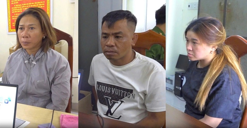 Công an tỉnh Khánh Hòa bắt 3 nghi phạm trộm cắp tài sản của khách du lịch tại bãi biển Nha Trang. (Ảnh: Công an tỉnh Khánh Hòa)