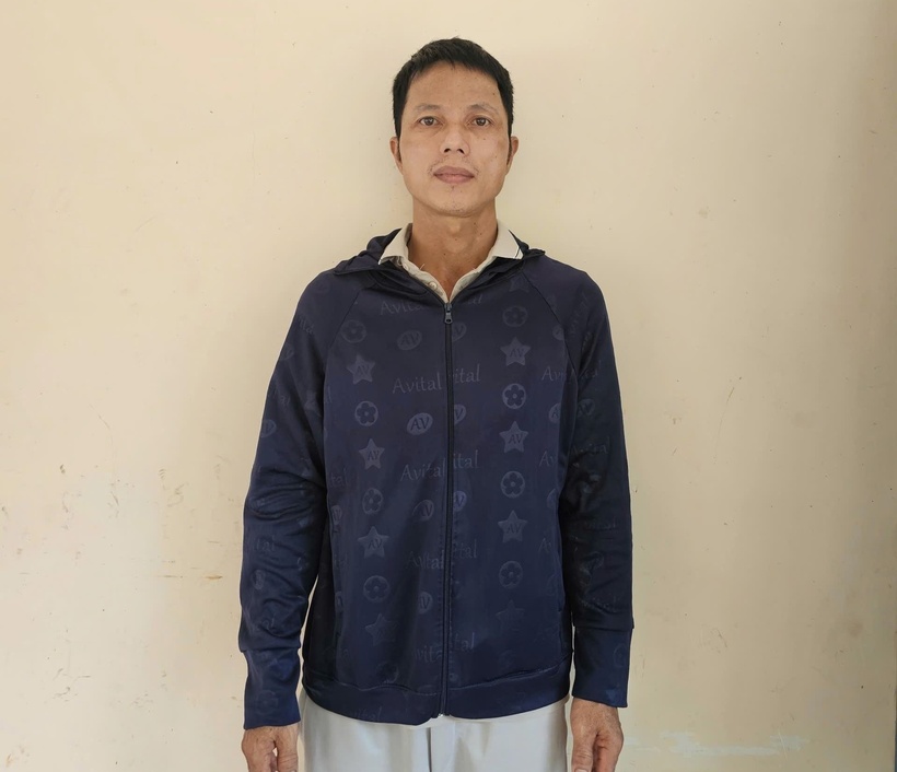 Đối tượng Trần Hoài Chinh tại cơ quan Công an. Ảnh: Công an tỉnh Đồng Nai.