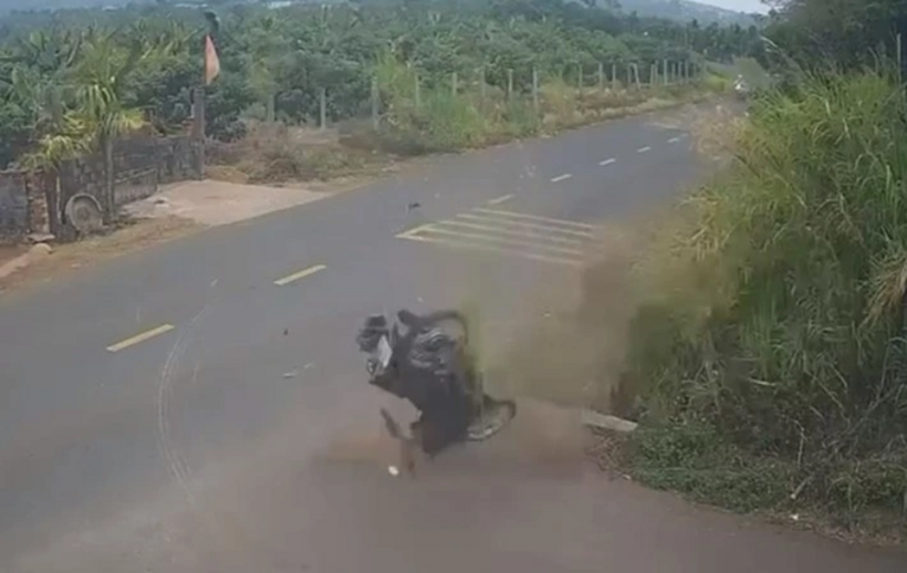 Hiện trường vụ tai nạn. Ảnh: Thanh Niên