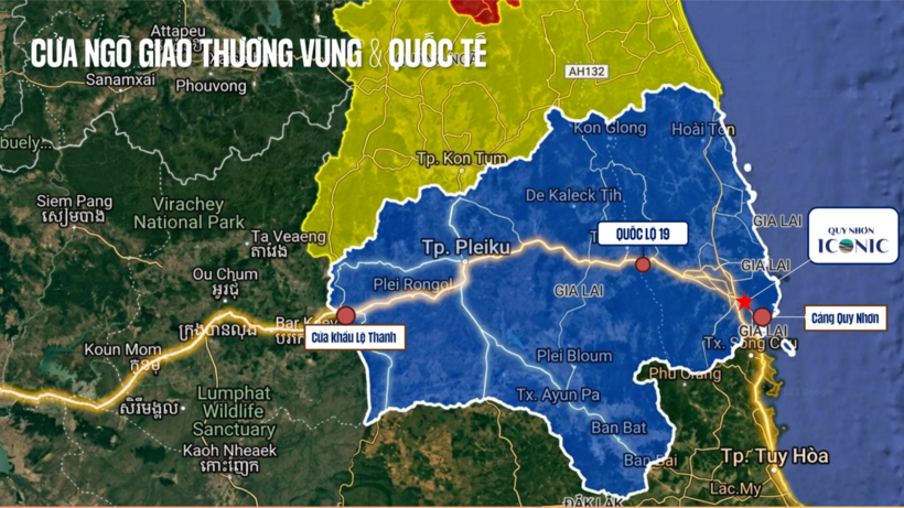 Quốc lộ 19 là tuyến giao thương huyết mạch.