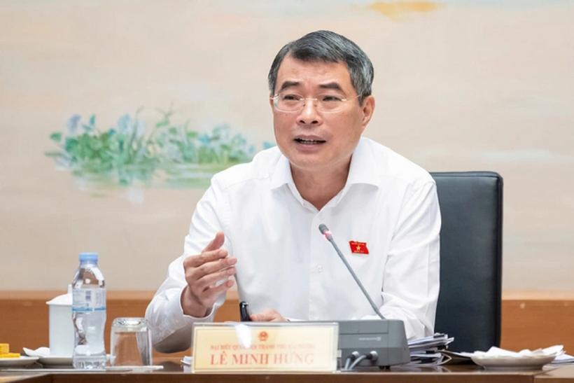 Thủ tướng Chính phủ Lê Minh Hưng phát biểu tại họp tổ (Ảnh: Phạm Thắng).