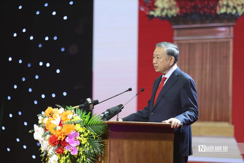 Tổng Bí thư, Chủ tịch nước Tô Lâm phát biểu tại buổi lễ.