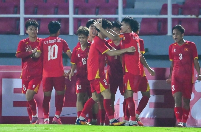 U17 Việt Nam giành chiến thắng trước U17 Australia. Ảnh: VFF