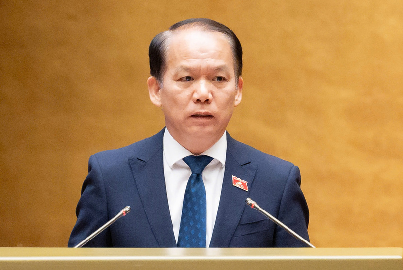 Bộ trưởng Bộ Tư pháp Hoàng Thanh Tùng (Ảnh: Media Quốc hội).