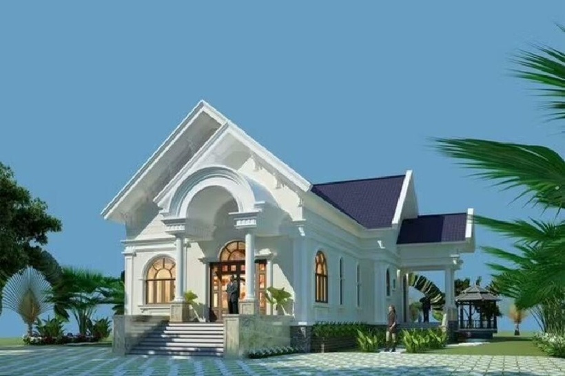 Mẫu nhà cấp 4 3 phòng ngủ 500 triệu mái Thái hiện đại, ấm cúng, thoáng mát