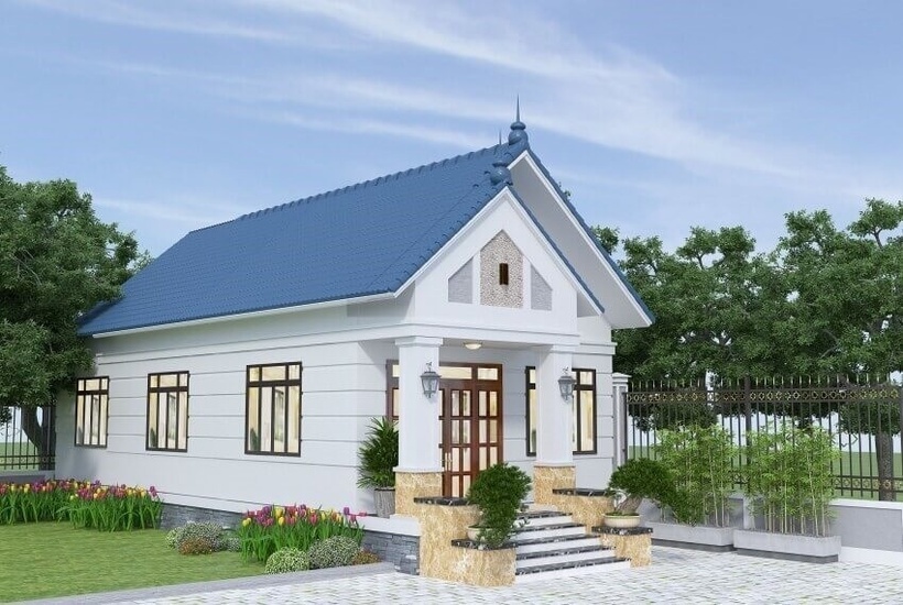 Thiết kế nhà ống mái Thái 5×20m giúp ngôi nhà trở nên thoáng mát, rộng rãi, cao hơn, thiết kế với nhiều khung cửa sổ giúp tận dụng tối đa ánh sáng tự nhiên, giảm bớt tính chất gò bó và tù túng của nhà ống.