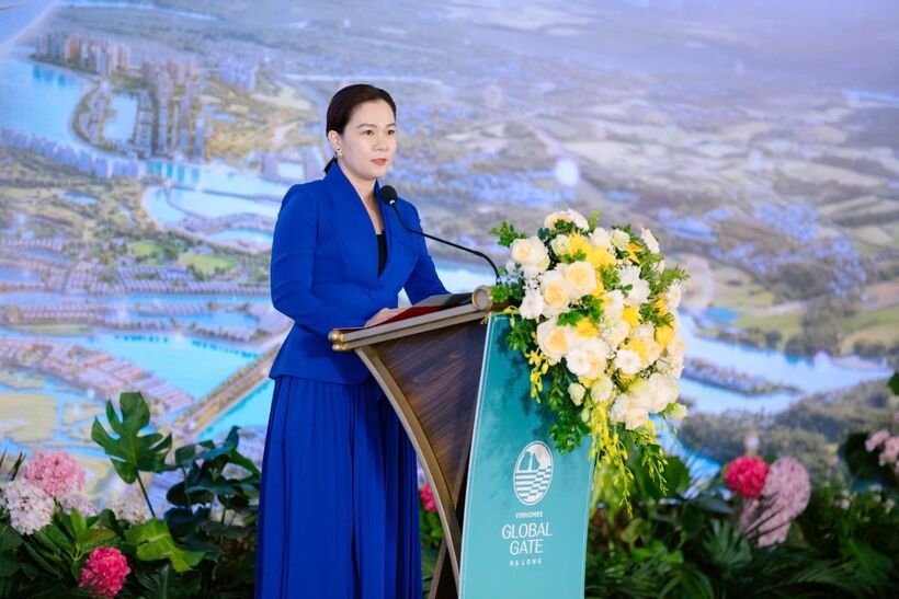 Bà Nguyễn Thu Hằng - Tổng Giám đốc Công ty Cổ phần Vinhomes phát biểu tại sự kiện