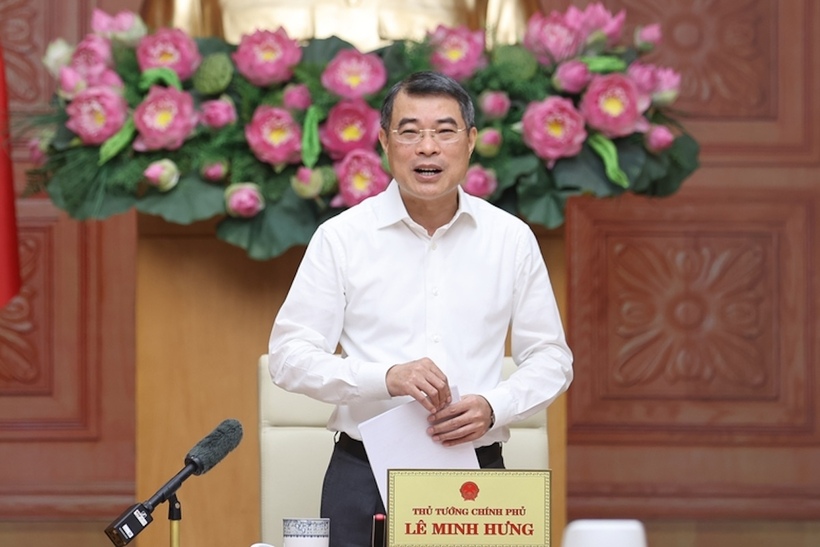 Thủ tướng Lê Minh Hưng phát biểu chỉ đạo tại buổi làm việc với Bộ Tài Chính. Ảnh: VGP