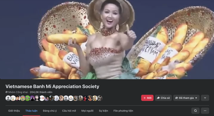 Nhóm bàn về bánh mì Việt Nam có hơn 200.000 thành viên, chủ yếu là người ngoại quốc (Ảnh: Chụp màn hình).