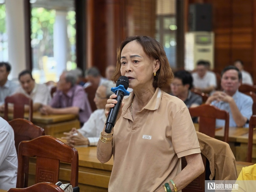Bà Quảng Kim Thanh kiến nghị sớm bố trí địa điểm kinh doanh ổn định cho các hộ dân bị ảnh hưởng khi lập lại trật tự vỉa hè.