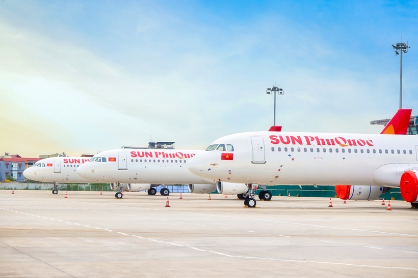 Không chỉ đầu tư sân bay, Sun Group còn nâng tầm kết nối điểm đến với hãng bay Sun PhuQuoc Airways. Ảnh: Ánh Dương.