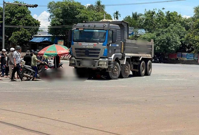 Hiện trường vụ tai nạn. Ảnh: Lao động