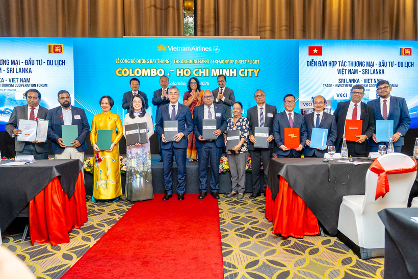 Vietnam Airlines trao biên bản hợp tác với các đối tác tại Sri Lanka dưới sự chứng kiến của Tổng Bí thư, Chủ tịch nước Tô Lâm.