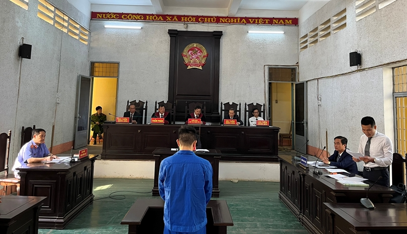 Toàn cảnh phiên tòa. (Ảnh: Bảo vệ pháp luật)