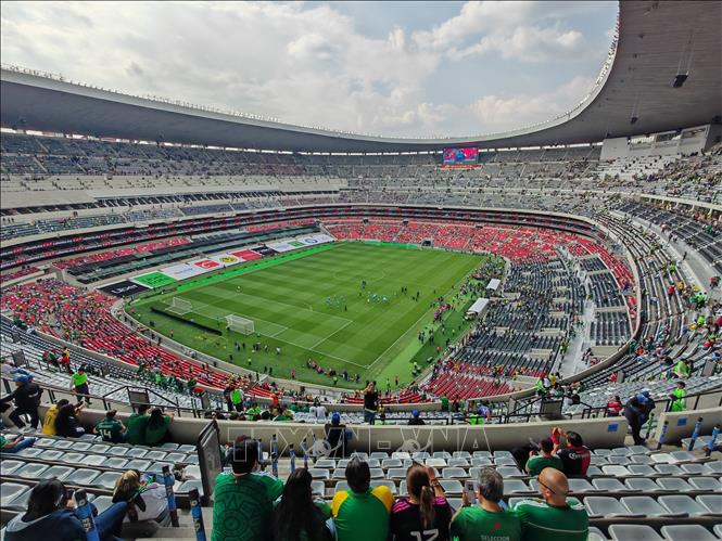 Sân vận động Azteca (Banorte - Mexico) sẵn sàng cho World Cup 2026. Ảnh: Phương Lan/PV TTXVN tại Mexico