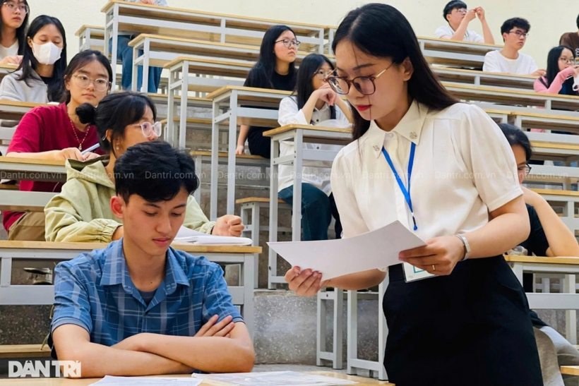 Thí sinh dự thi đánh giá năng lực của Trường Đại học Sư phạm Hà Nội (Ảnh: Mỹ Hà).