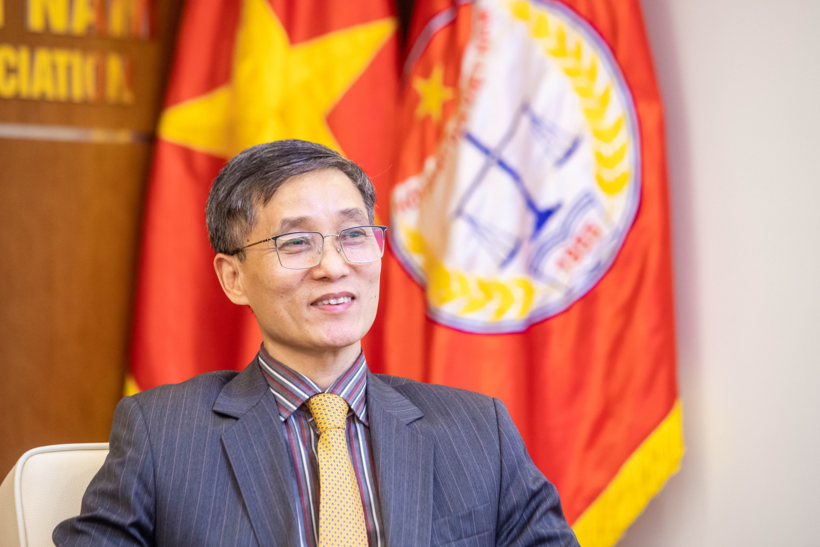 Bí thư Đảng ủy, Chủ tịch Hội Luật gia Việt Nam Nguyễn Khánh Ngọc (Ảnh: Hữu Thắng).
