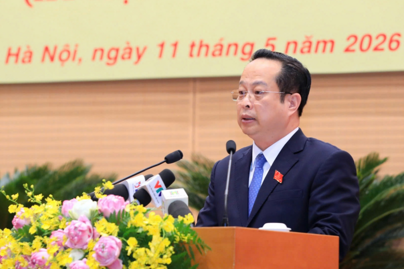Ông Trần Thế Cương, Phó Chủ tịch Thường trực HĐND TP Hà Nội, phát biểu tại kỳ họp. Ảnh: Thanh Niên