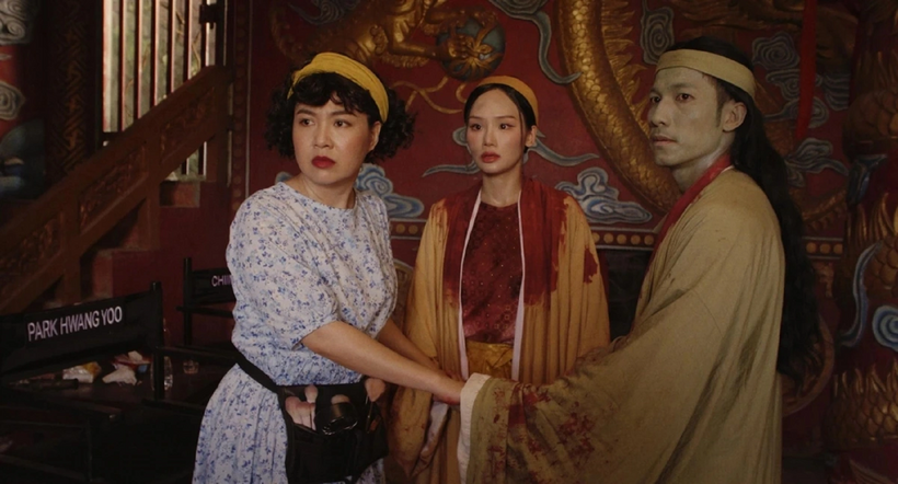 Miu Lê trong phim “Đại tiệc trăng máu 8”.