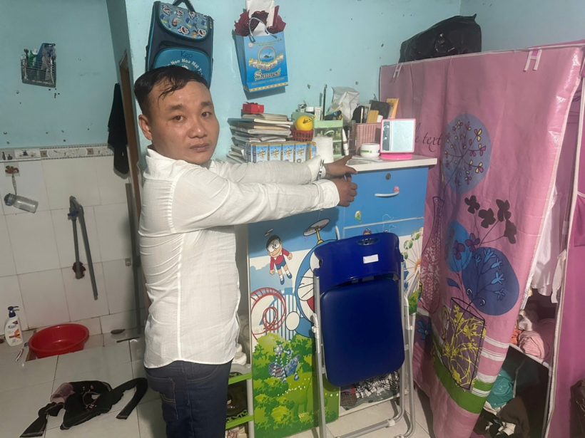 Đối tượng Tài tại hiện trường. (Ảnh: Công an TP.Đồng Nai)