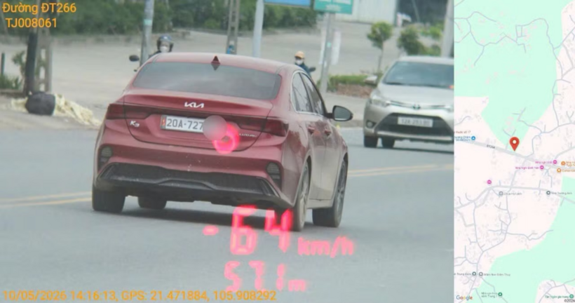 Xe chạy quá tốc độ cho phép. (Ảnh: Tiền phong)