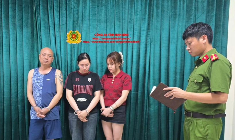 Các đối tượng trong vụ án. Ảnh: Công an Ninh Bình