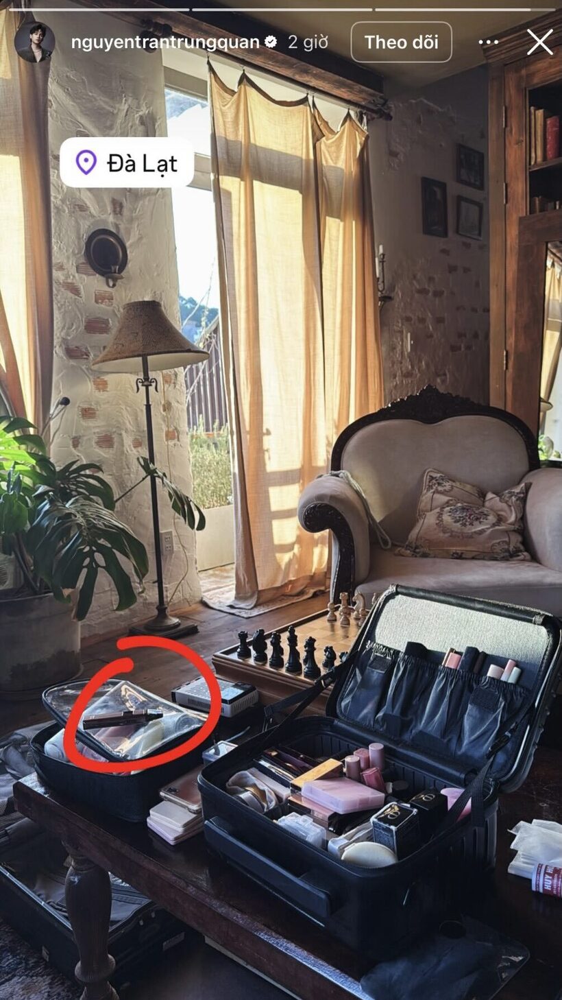 Cư dân mạng soi ra đồ vật được cho là thuốc lá điện tử trong story của ca sĩ Nguyễn Trần Trung Quân.