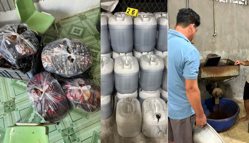 Hiện trường nơi Đỗ Văn Quý sản xuất cà phê bột giả
