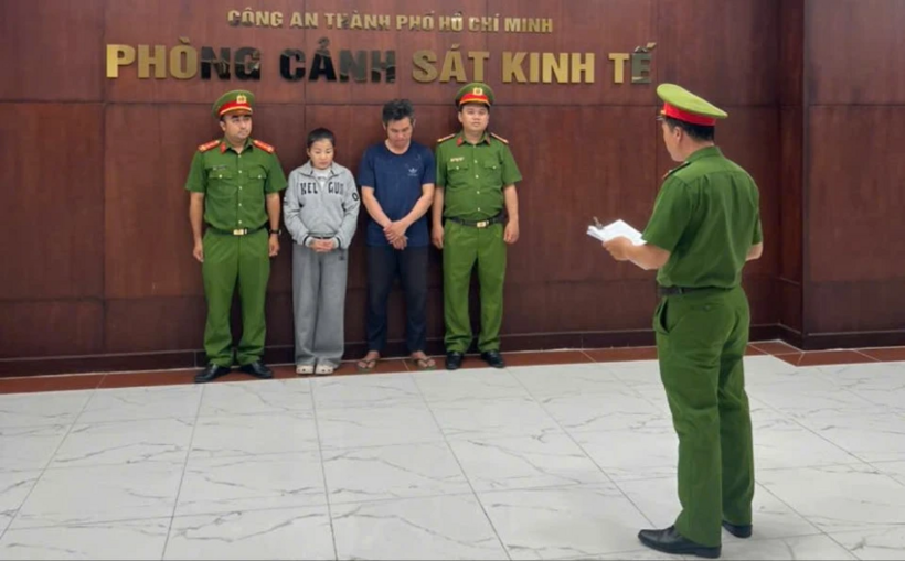 Công an TP.HCM đã khởi tố Xuân và Hiểu để điều tra. Ảnh: CA