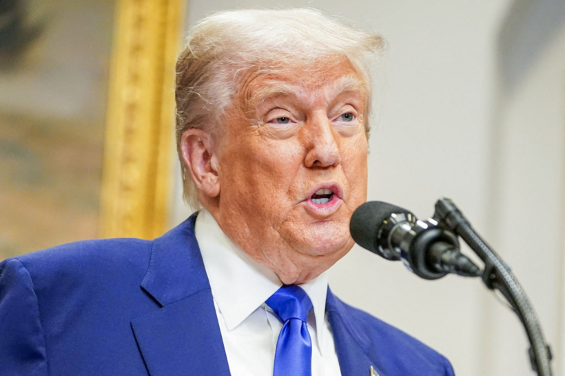 Tổng thống Mỹ Donald Trump phát biểu tại Nhà Trắng, Washington, D.C. Ảnh: ANI/TTXVN