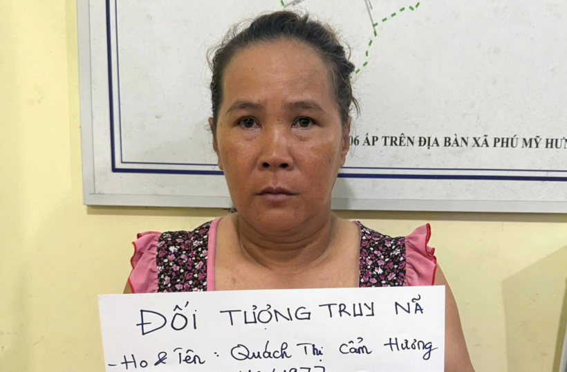 Đối tượng Quách Thị Cẩm Hương. (Ảnh: Công an xã An Nhơn Tây)