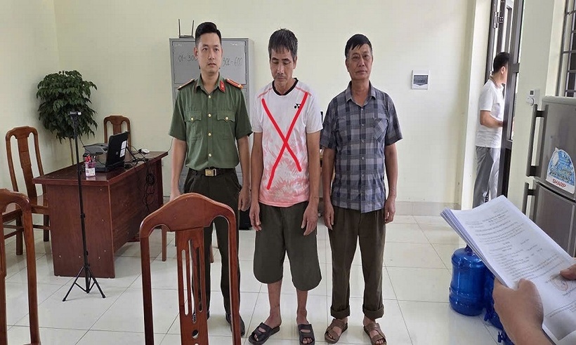 Đối tượng N.V.A (dấu X). Ảnh: Công an tỉnh Bắc Ninh.