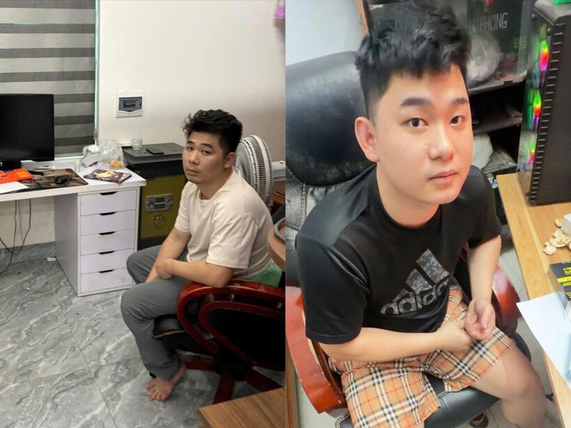 Đối tượng Nguyễn Văn Tùng (trái) và đối tượng Nguyễn Văn Đạt. Ảnh: Công an tỉnh Phú Thọ.
