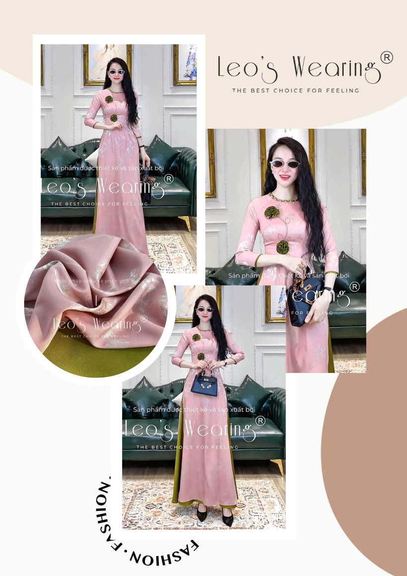 Chất liệu hiện đại tạo nên sự đa dạng cho sản phẩm áo dài Leo’s Wearing