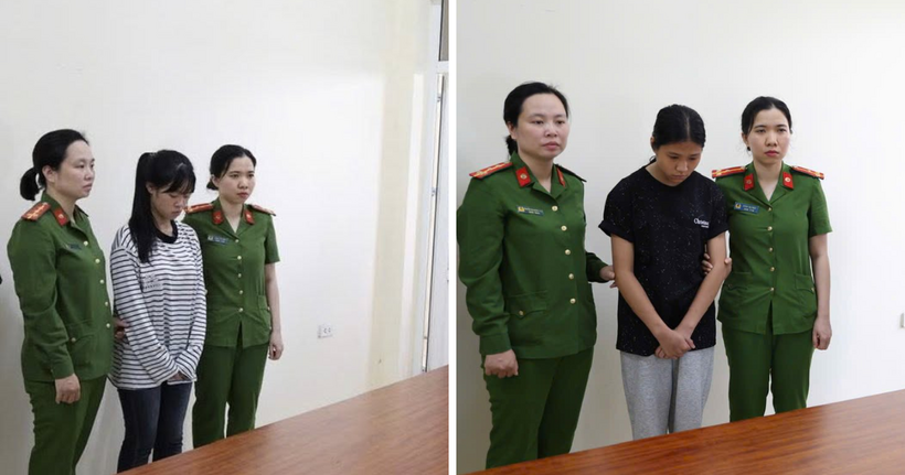 Hai bị can bị khởi tố. (Ảnh: Công an Phú Thọ)