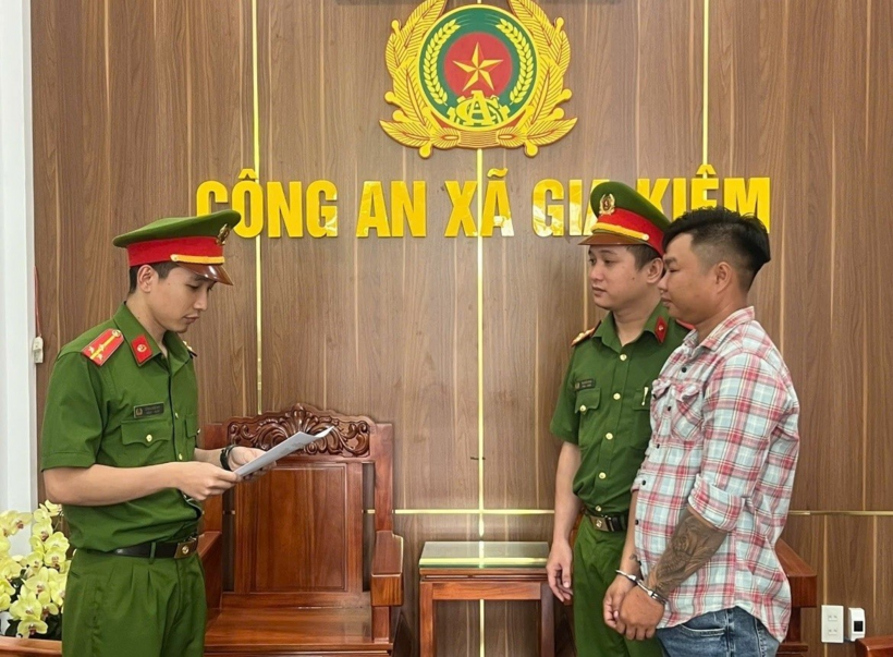Bị can Nguyễn Đức Tiến tại Cơ quan Công an. Ảnh: Công an Đồng Nai